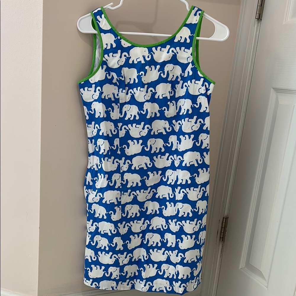 Lilly Pulitzer Blue and White Elephant Mini Dress
